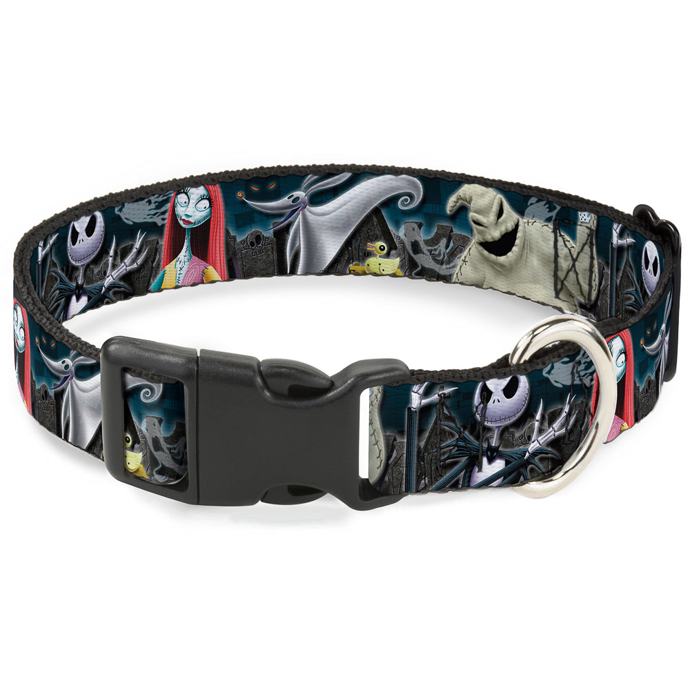 Plastic Clip Collar - Nightmare Before Christmas 4-Character Group/Cemetery Scene Plastic Clip Collars Disney