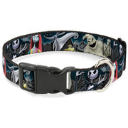 Plastic Clip Collar - Nightmare Before Christmas 4-Character Group/Cemetery Scene Plastic Clip Collars Disney