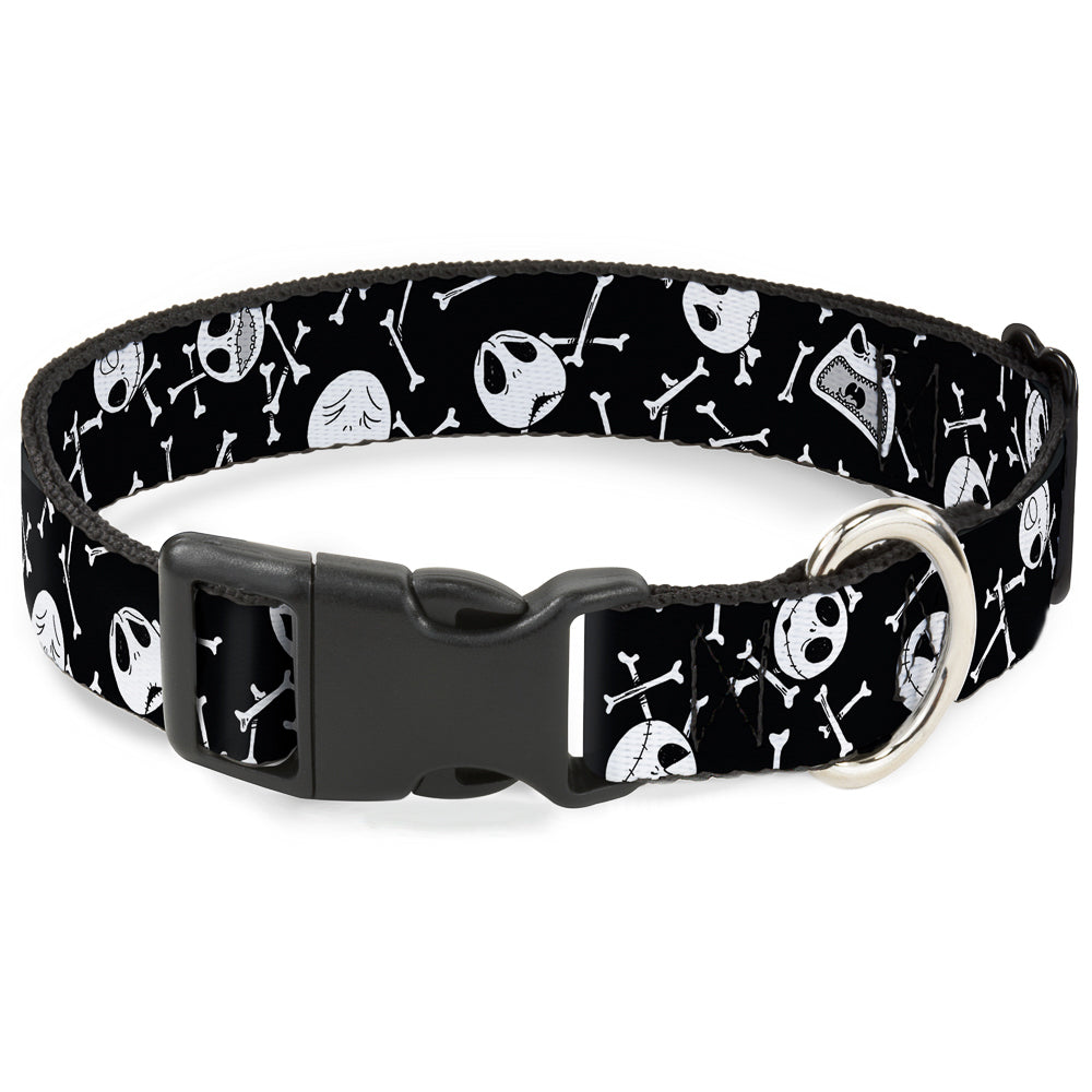 Plastic Clip Collar - Jack Expressions/Bones Scattered Black/White Plastic Clip Collars Disney