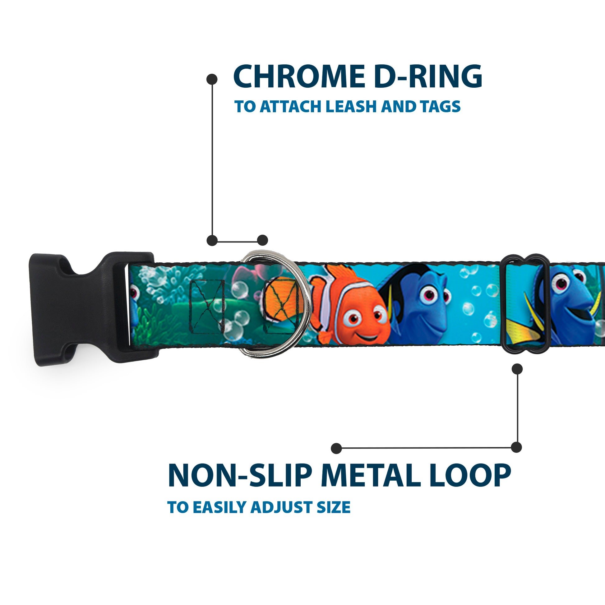 Plastic Clip Collar - Nemo & Dory Poses Plastic Clip Collars Disney