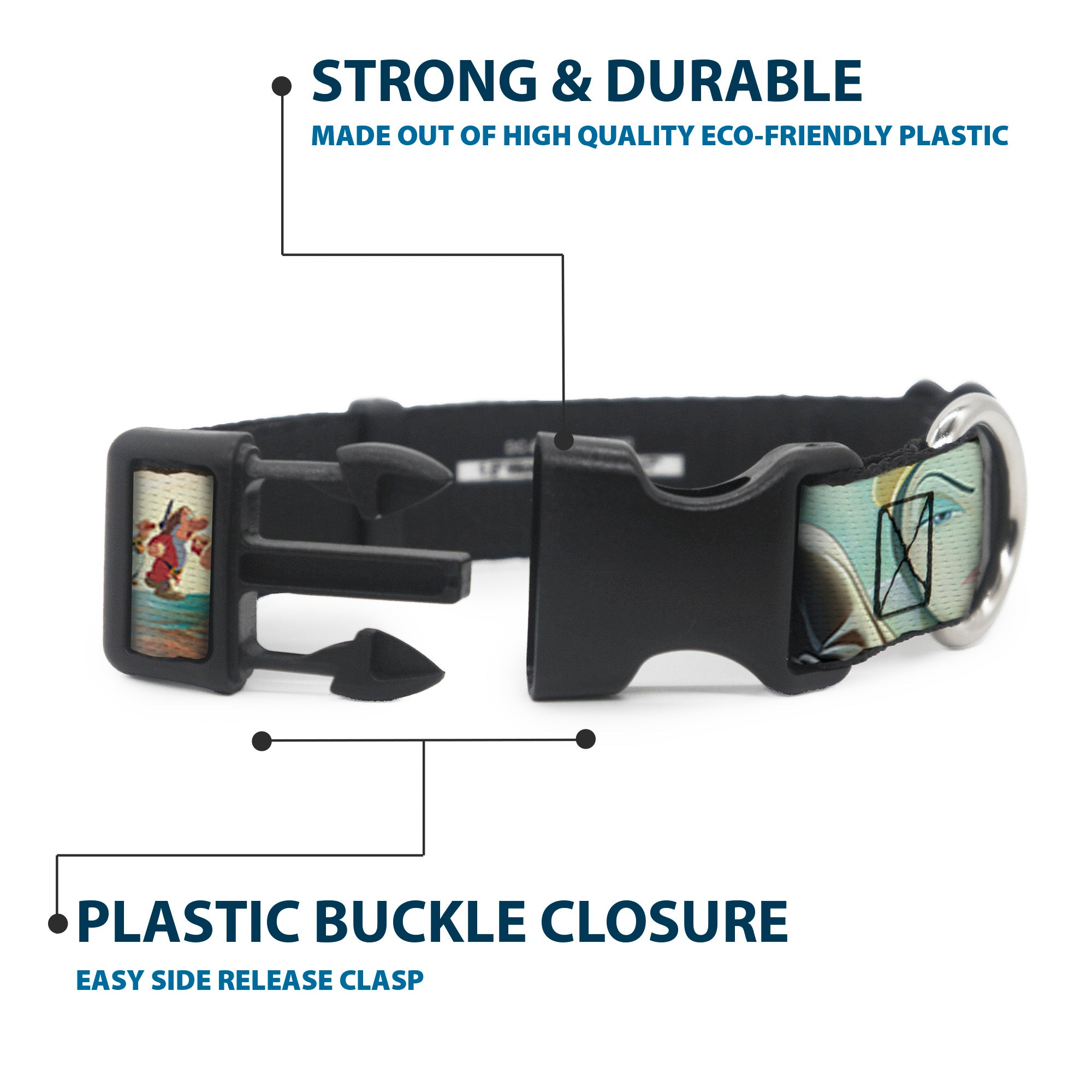 Plastic Clip Collar - Snow White/Dwarves/Old Witch/Evil Queen Scenes Plastic Clip Collars Disney