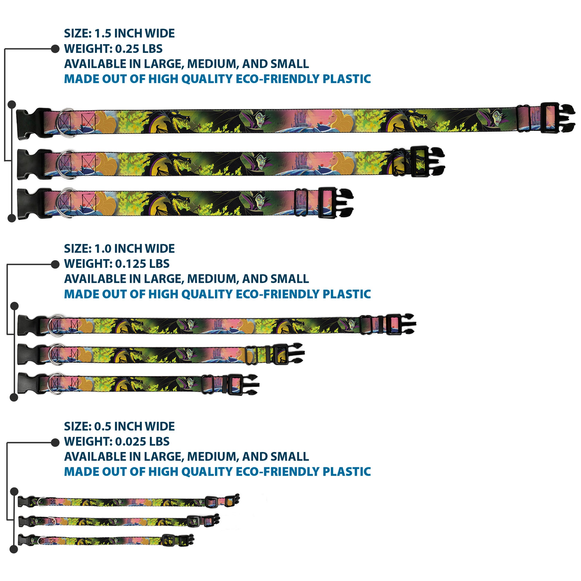 Plastic Clip Collar - Sleeping Beauty & Maleficent/Maleficent Dragon Scenes Plastic Clip Collars Disney