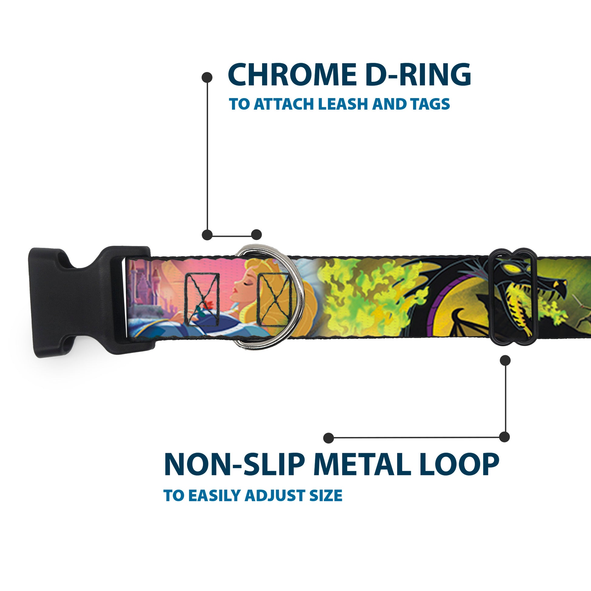 Plastic Clip Collar - Sleeping Beauty & Maleficent/Maleficent Dragon Scenes Plastic Clip Collars Disney