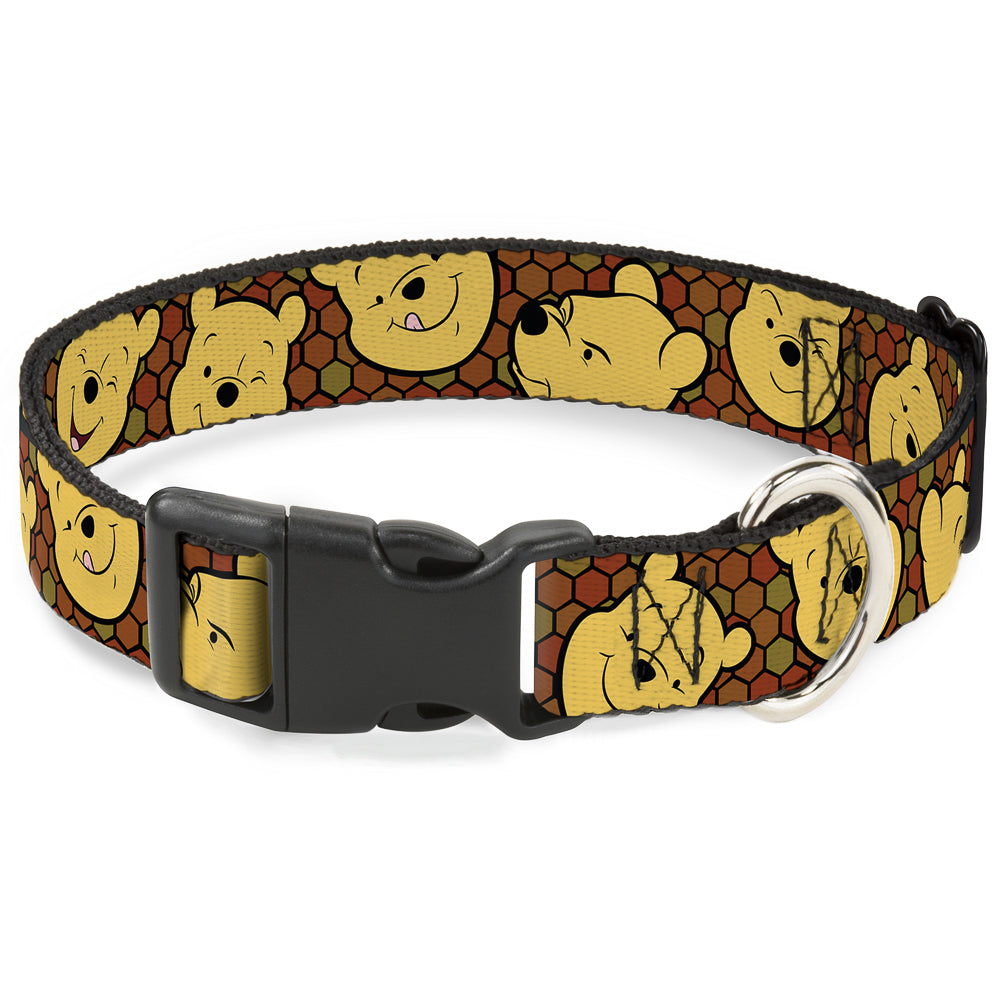 Plastic Clip Collar - Winnie the Pooh Expressions/Honeycomb Black/Browns Plastic Clip Collars Disney