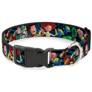 Plastic Clip Collar - Toy Story Characters Running2 Denim Rays Plastic Clip Collars Disney