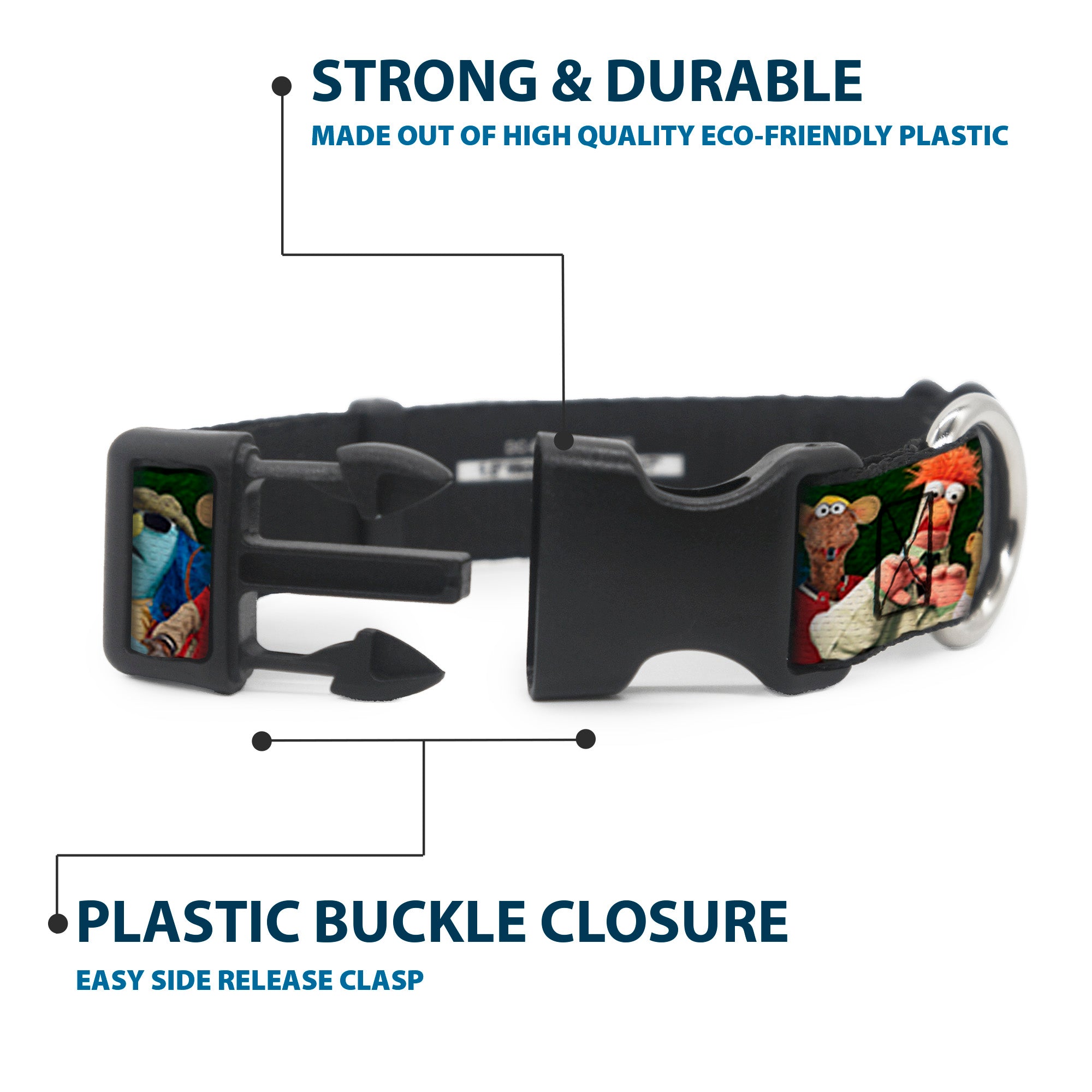 Plastic Clip Collar - Muppets 20-Character Group Pose Greens Plastic Clip Collars Disney