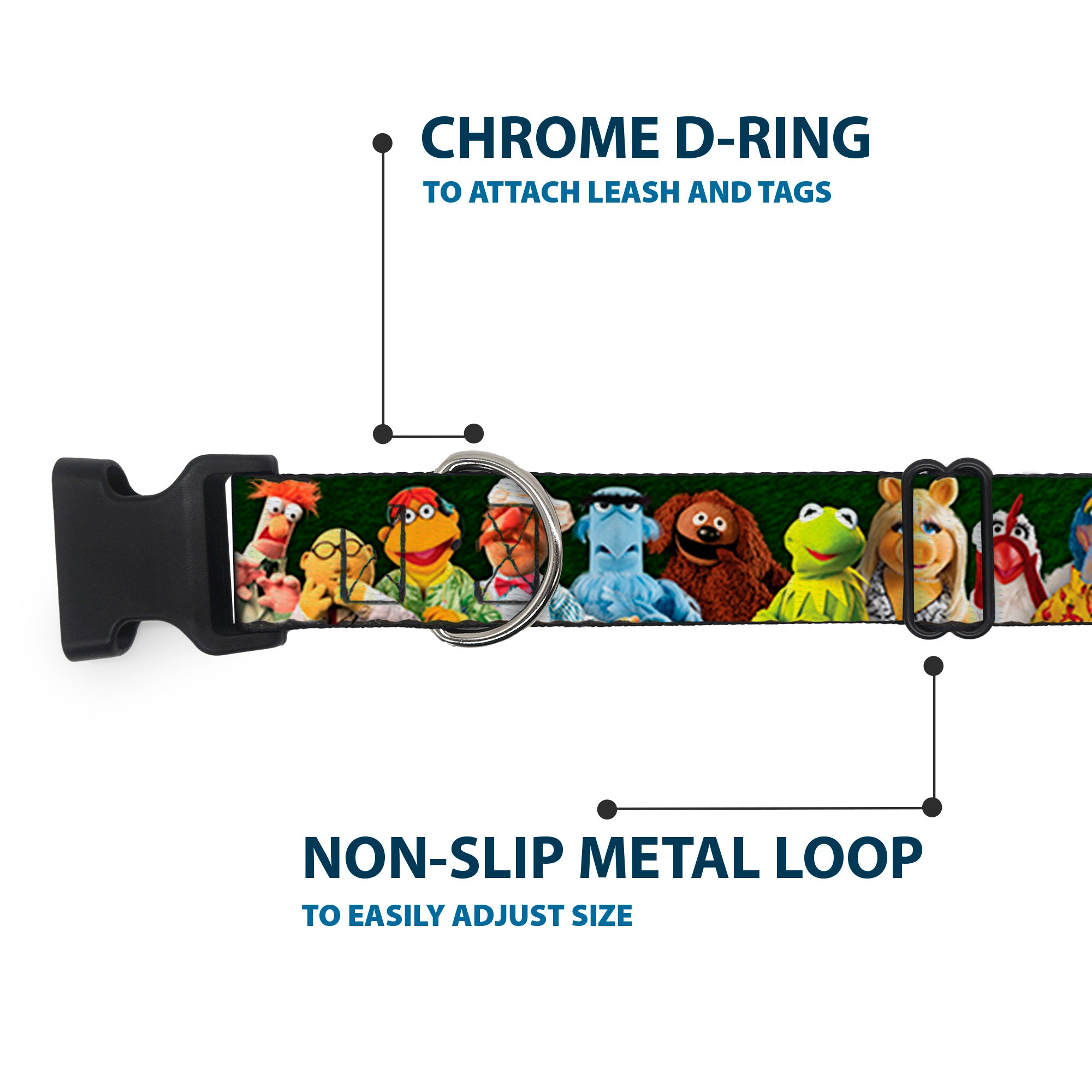 Plastic Clip Collar - Muppets 20-Character Group Pose Greens Plastic Clip Collars Disney
