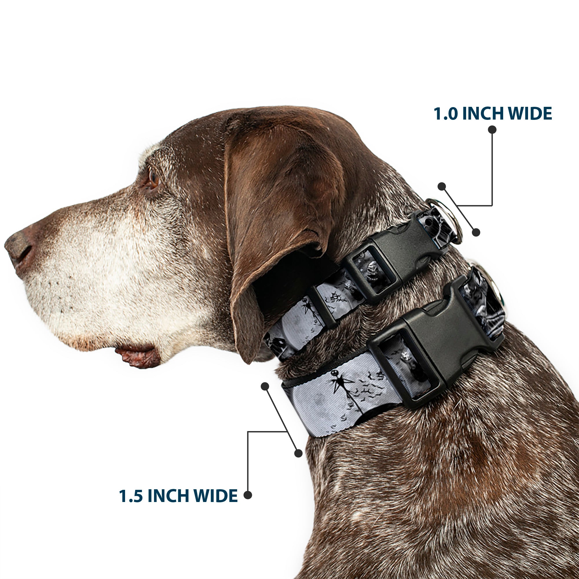 Plastic Clip Collar - Jack & Oogie Boogie Scenes Grays Plastic Clip Collars Disney