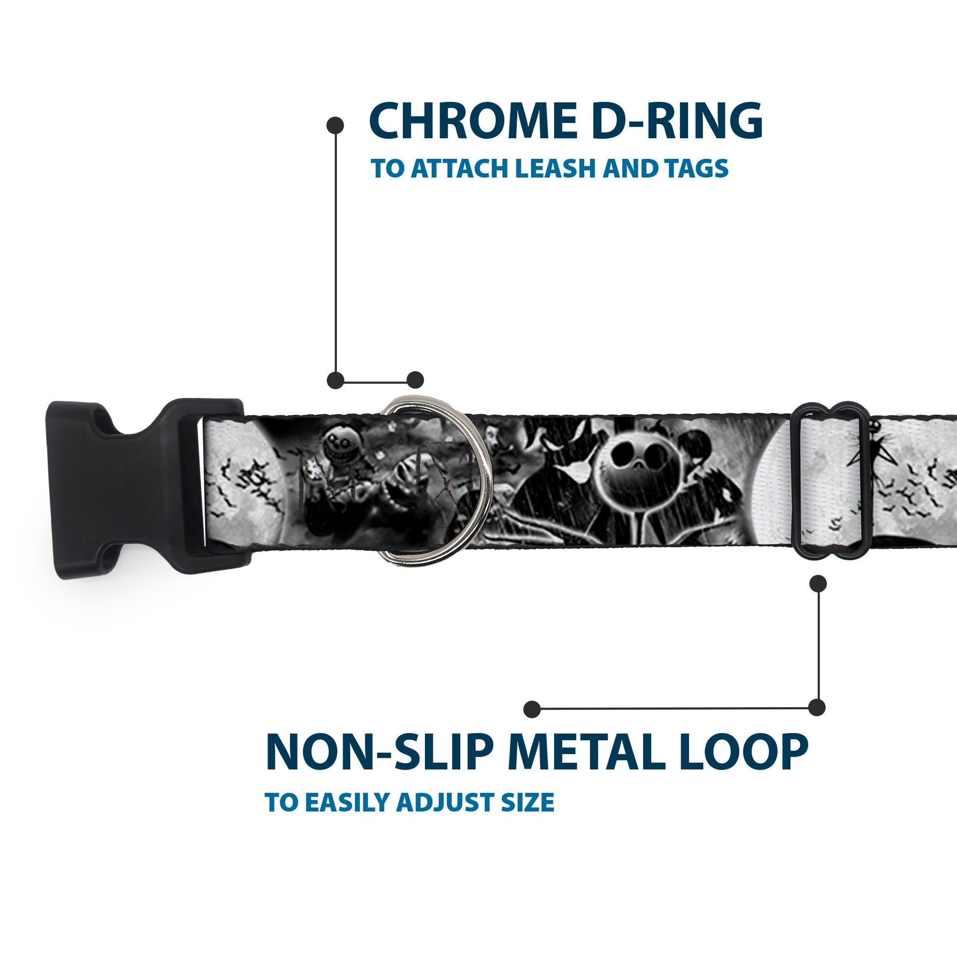 Plastic Clip Collar - Jack & Oogie Boogie Scenes Grays Plastic Clip Collars Disney