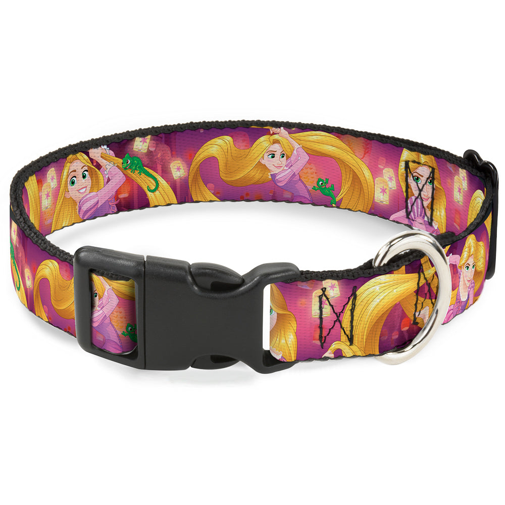 Plastic Clip Collar - Rapunzel 4-Tangled Poses/Pascal/Lights Light Purples Plastic Clip Collars Disney