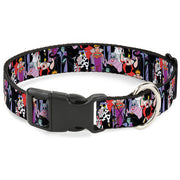 Plastic Clip Collar - 5-Disney Villains Stacked Plastic Clip Collars Disney