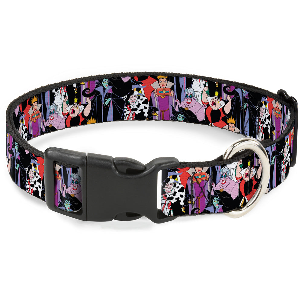 Plastic Clip Collar - 5-Disney Villains Stacked Plastic Clip Collars Disney