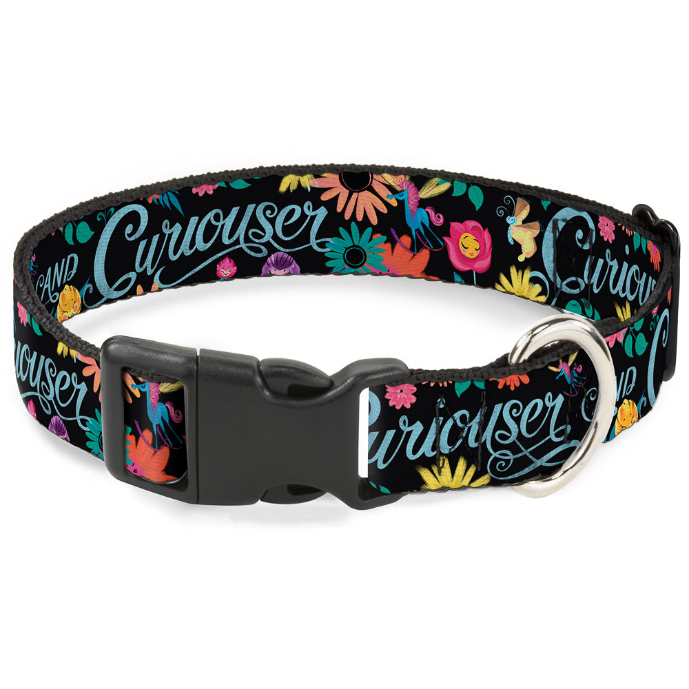Plastic Clip Collar - CURIOUSER AND CURIOUSER/Flowers of Wonderland Collage Plastic Clip Collars Disney