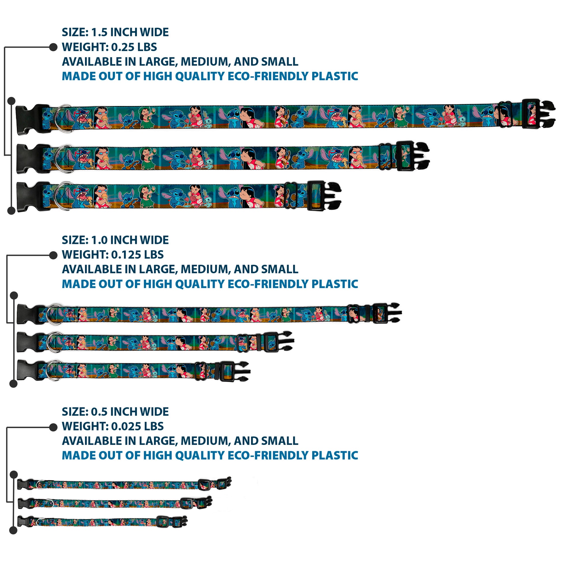 Plastic Clip Collar - Lilo & Stitch 5-Scene Blocks Plastic Clip Collars Disney