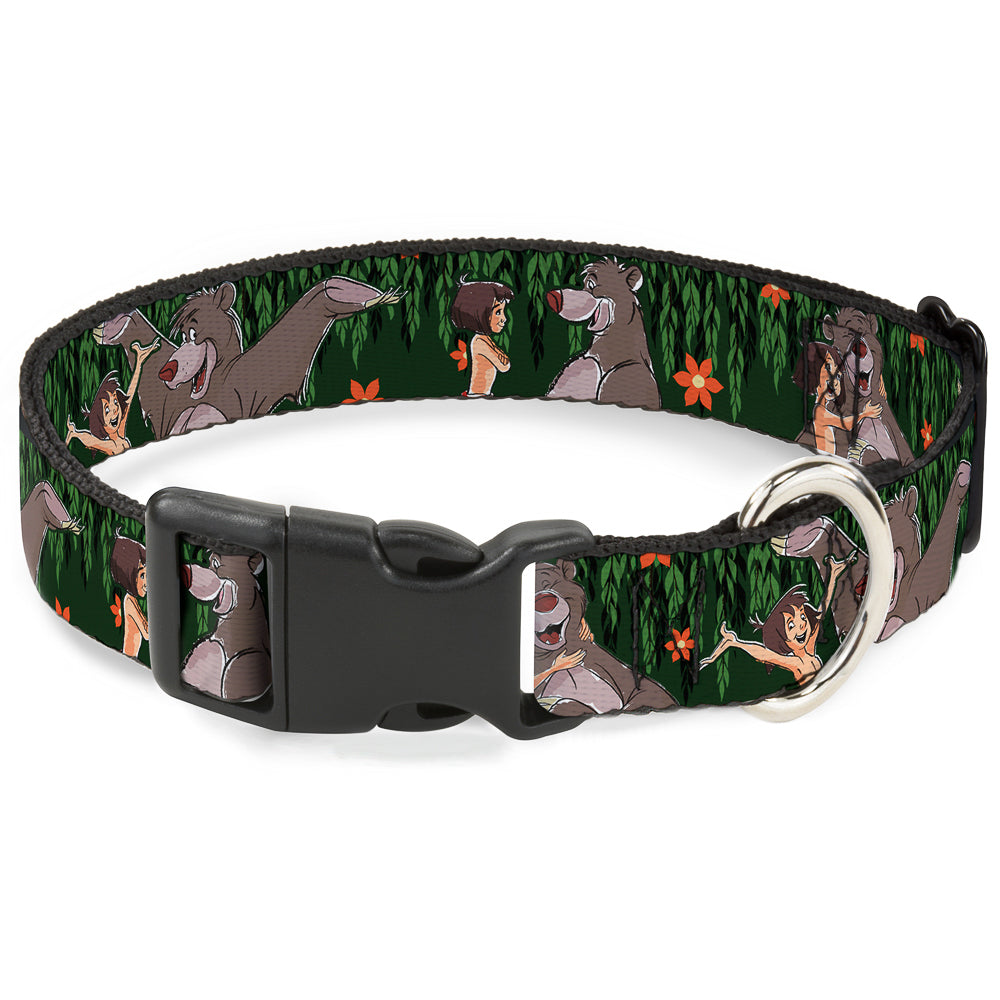 Plastic Clip Collar - Mowgli & Baloo 3-Poses Leaves/Flowers Greens/Orange Plastic Clip Collars Disney