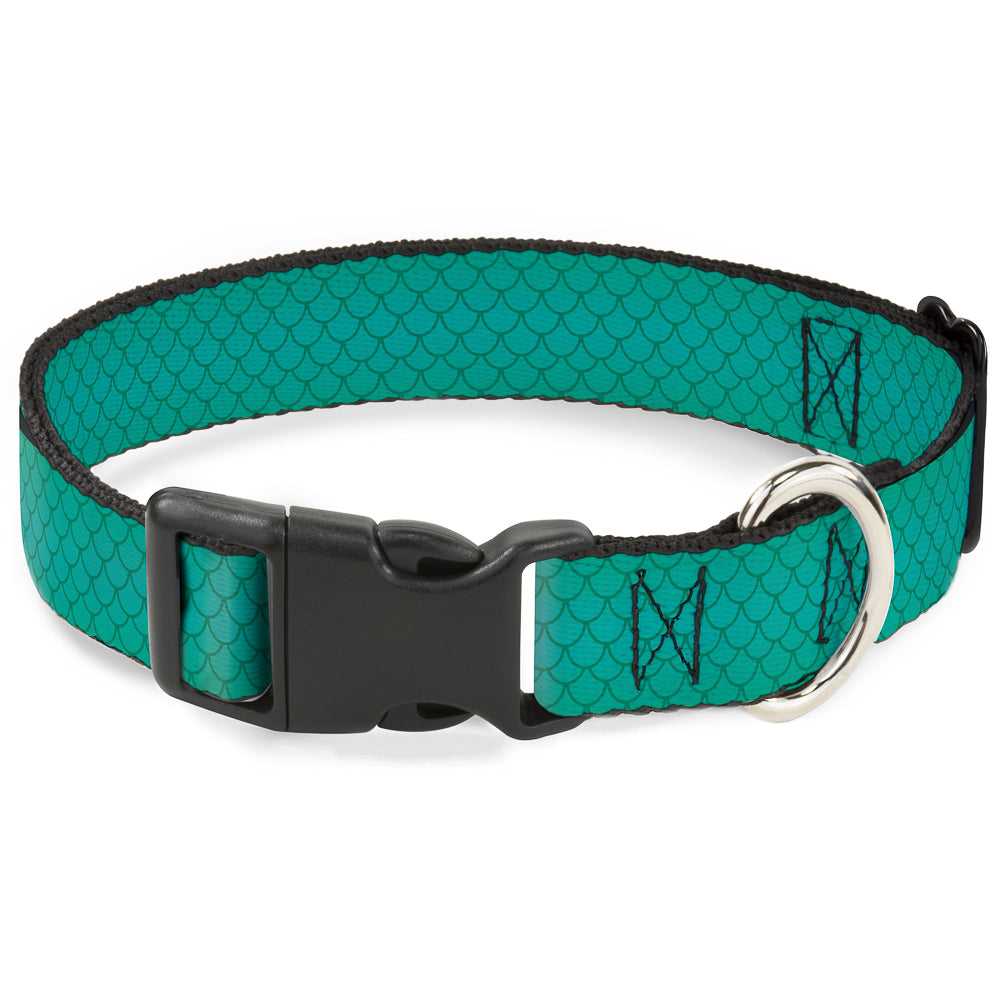 Plastic Clip Collar - Ariel's Scales Turquoise Blues Plastic Clip Collars Disney