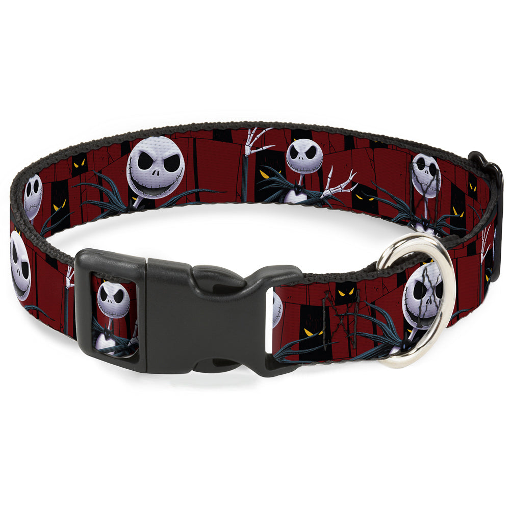 Plastic Clip Collar - Nightmare Before Christmas 3-Jack Poses/Peeping Eyes Burgundy/Black/Yellow Plastic Clip Collars Disney