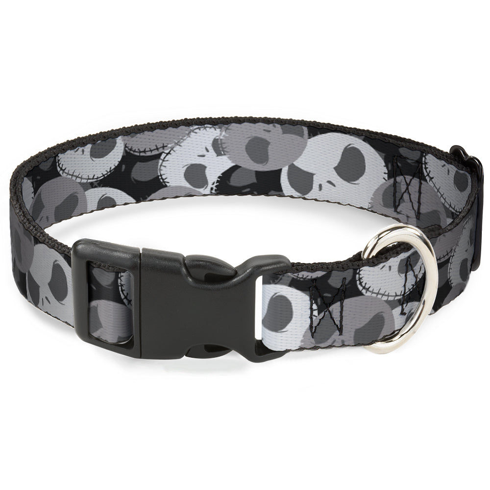 Plastic Clip Collar - Nightmare Before Christmas Jack Expression Stacked Black/Grays Plastic Clip Collars Disney