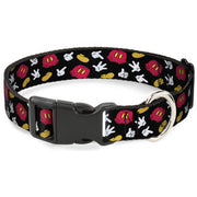 Plastic Clip Collar - Mickey Mouse Costume Elements Scattered Black Plastic Clip Collars Disney