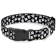 Plastic Clip Collar - Mickey Mouse Hand Gestures2 Scattered Black/White Plastic Clip Collars Disney