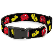 Plastic Clip Collar - Mickey Mouse Shorts and Shoes Black/Red/Yellow Plastic Clip Collars Disney