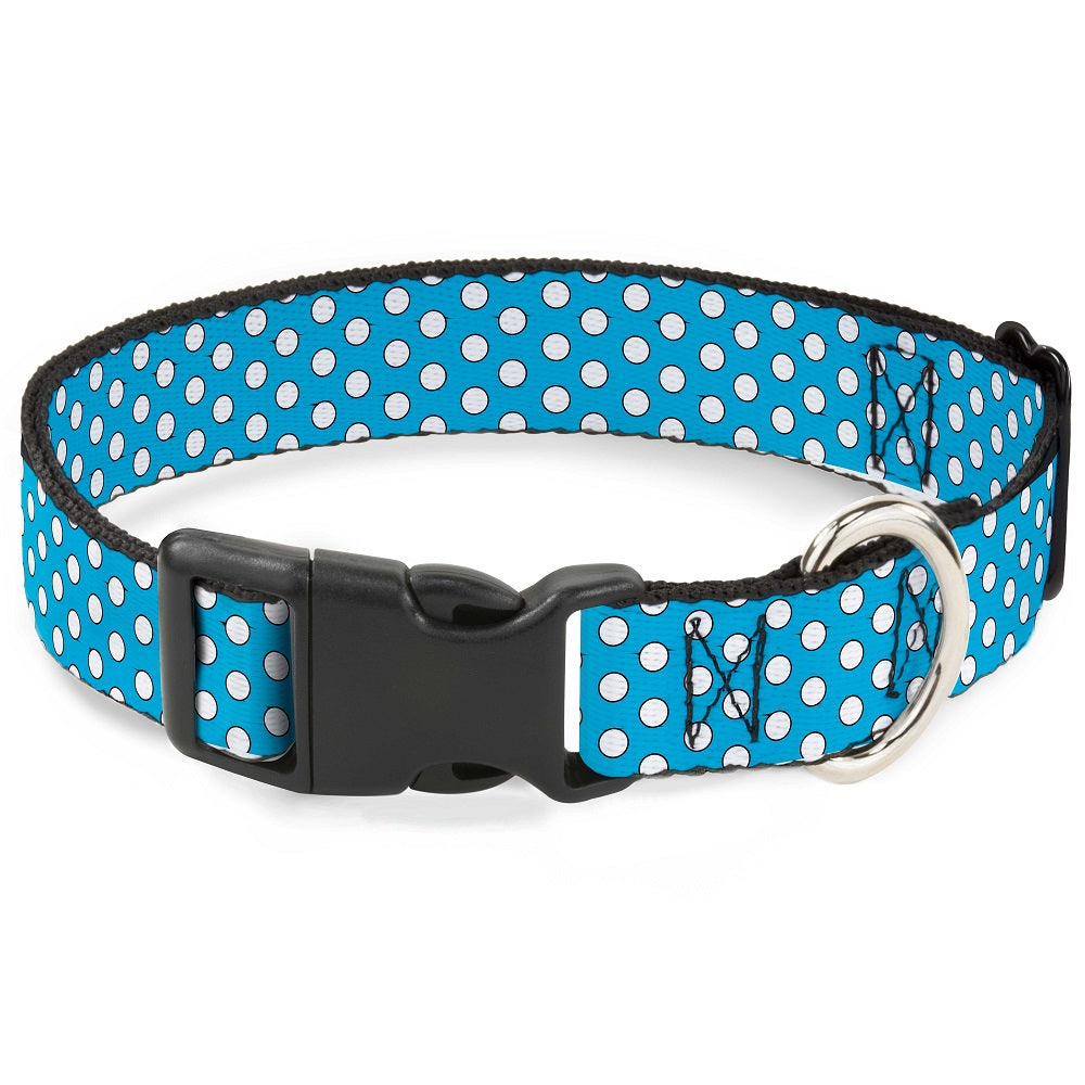 Plastic Clip Collar - Minnie Mouse Dots Blue/Black/White Plastic Clip Collars Disney