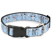 Plastic Clip Collar - Stitch 3-Poses Sky Blue/Black/White Plastic Clip Collars Disney