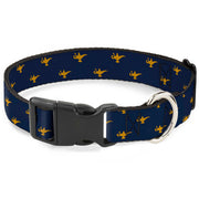 Plastic Clip Collar - Aladdin Genie Lamp Monogram Navy/Gold Plastic Clip Collars Disney