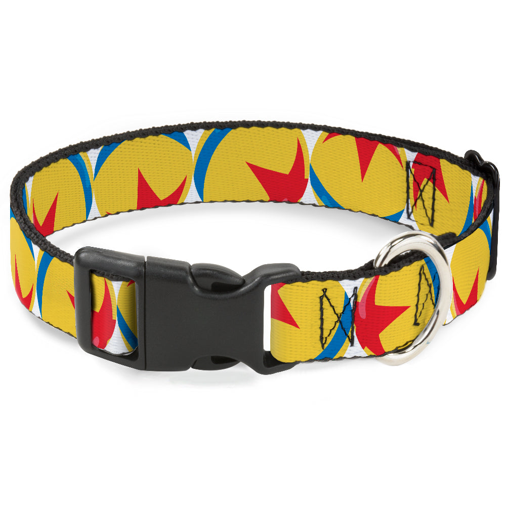 Plastic Clip Collar - Disney Pixar Luxo Ball Repeat White/Yellow/Blue/Red Plastic Clip Collars Disney