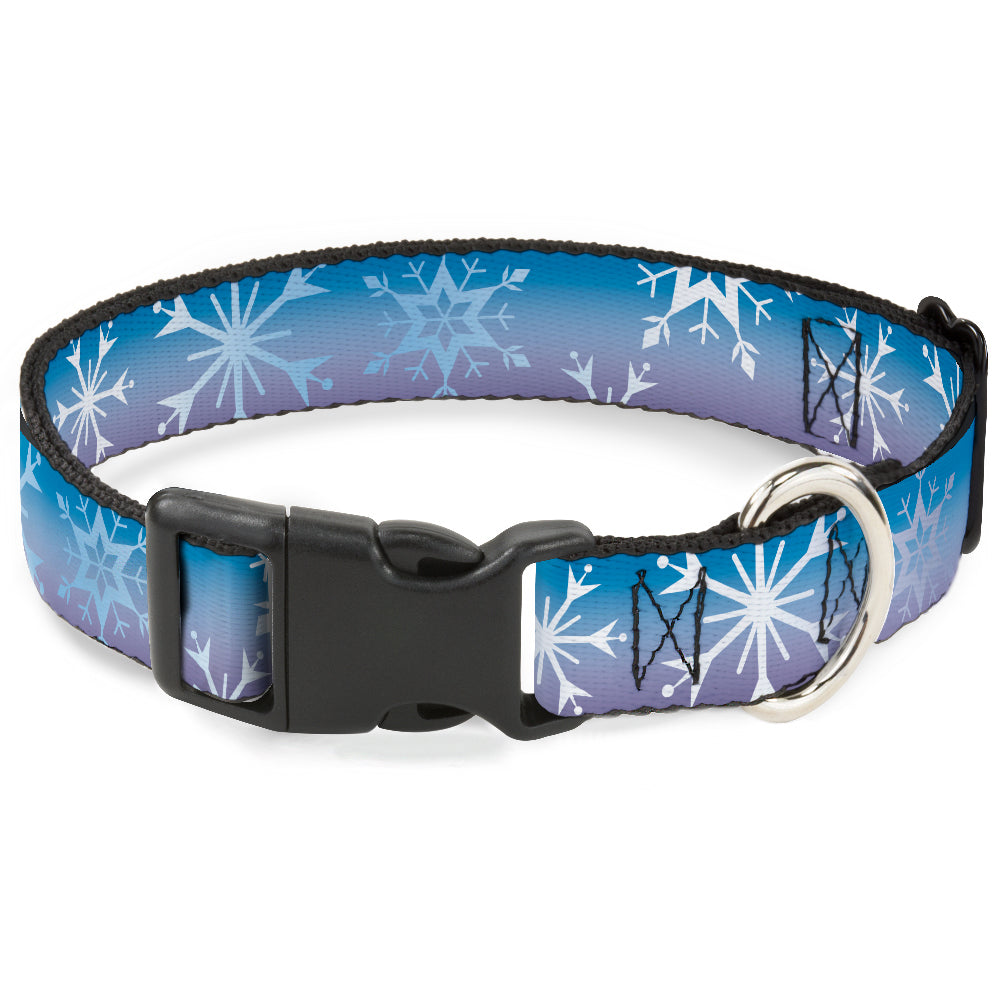 Plastic Clip Collar - Frozen II Snowflakes Blues/Purples/White Plastic Clip Collars Disney
