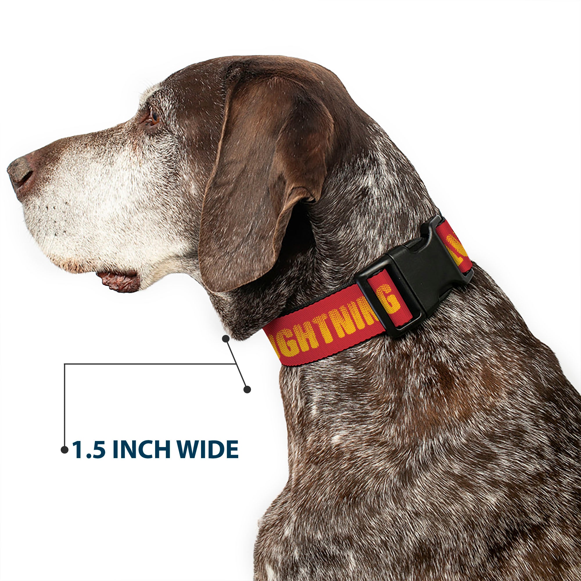 Plastic Clip Collar - Cars LIGHTNING MCQUEEN Tread Red/Orange