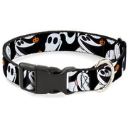 Plastic Clip Collar - Nightmare Before Christmas Zero 5-Pumpkin Expressions Black/White/Orange Plastic Clip Collars Disney