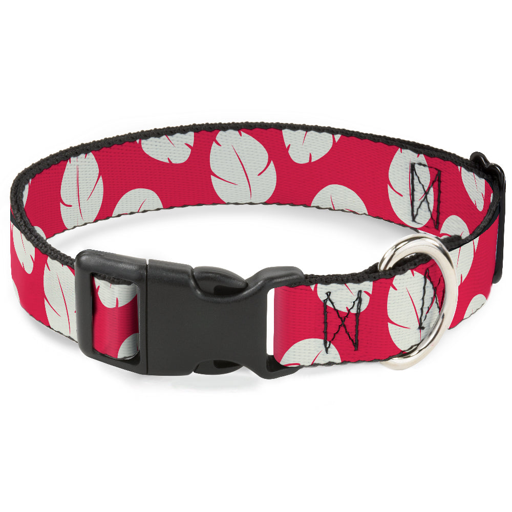 Plastic Clip Collar - Lilo & Stitch Bounding Lilo Dress Leaves Red/Ivory Plastic Clip Collars Disney