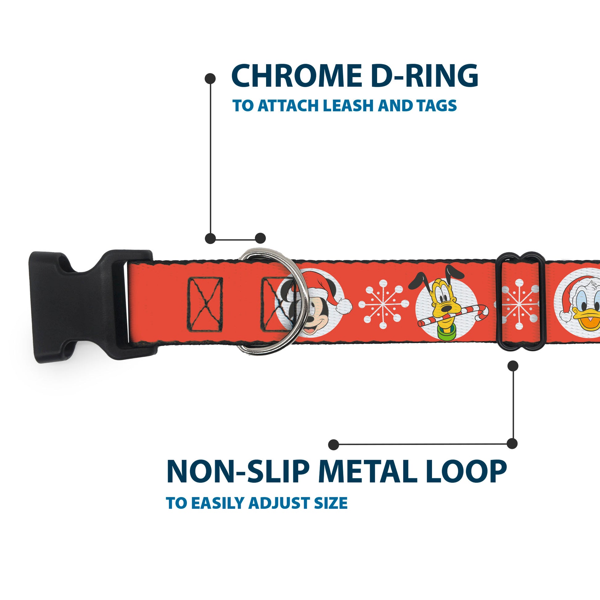 Plastic Clip Collar - Daisy Duck 2-Expressions/Dots Pinks Plastic Clip Collars Disney