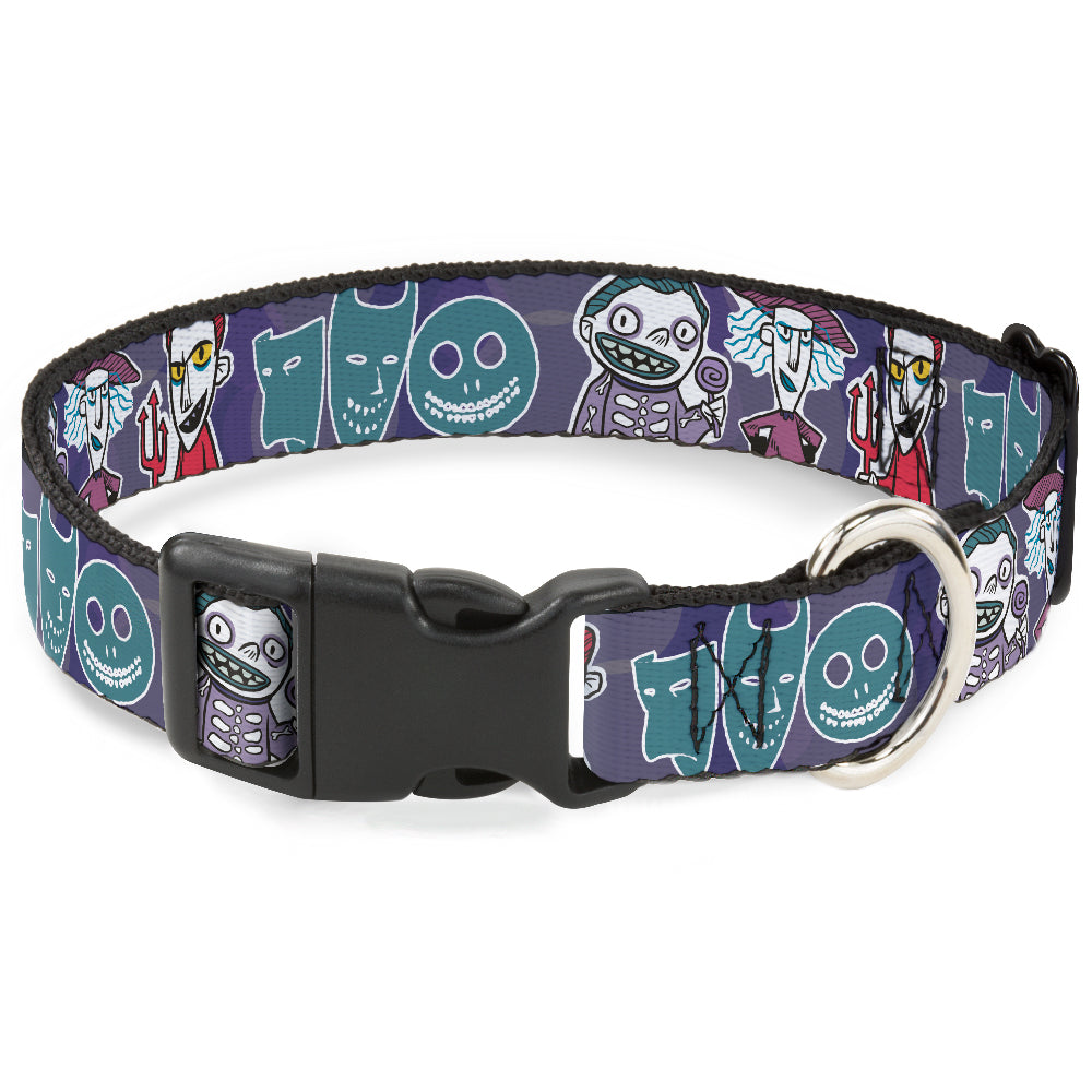 Plastic Clip Collar - Nightmare Before Christmas Lock Shock & Barrel Group Pose/Masks Purples Plastic Clip Collars Disney