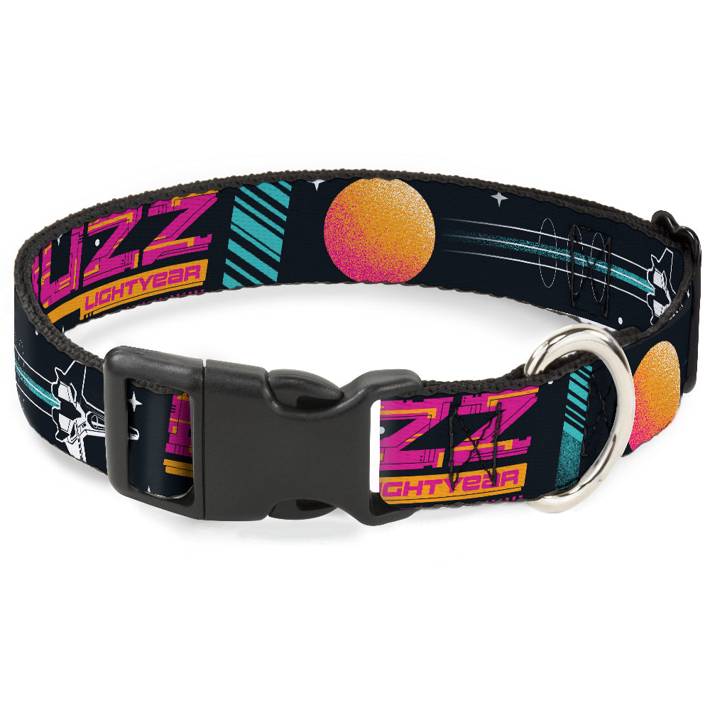 Plastic Clip Collar - BUZZ LIGHTYEAR Hyper Speed Spaceship Black/Multi Color Plastic Clip Collars Disney