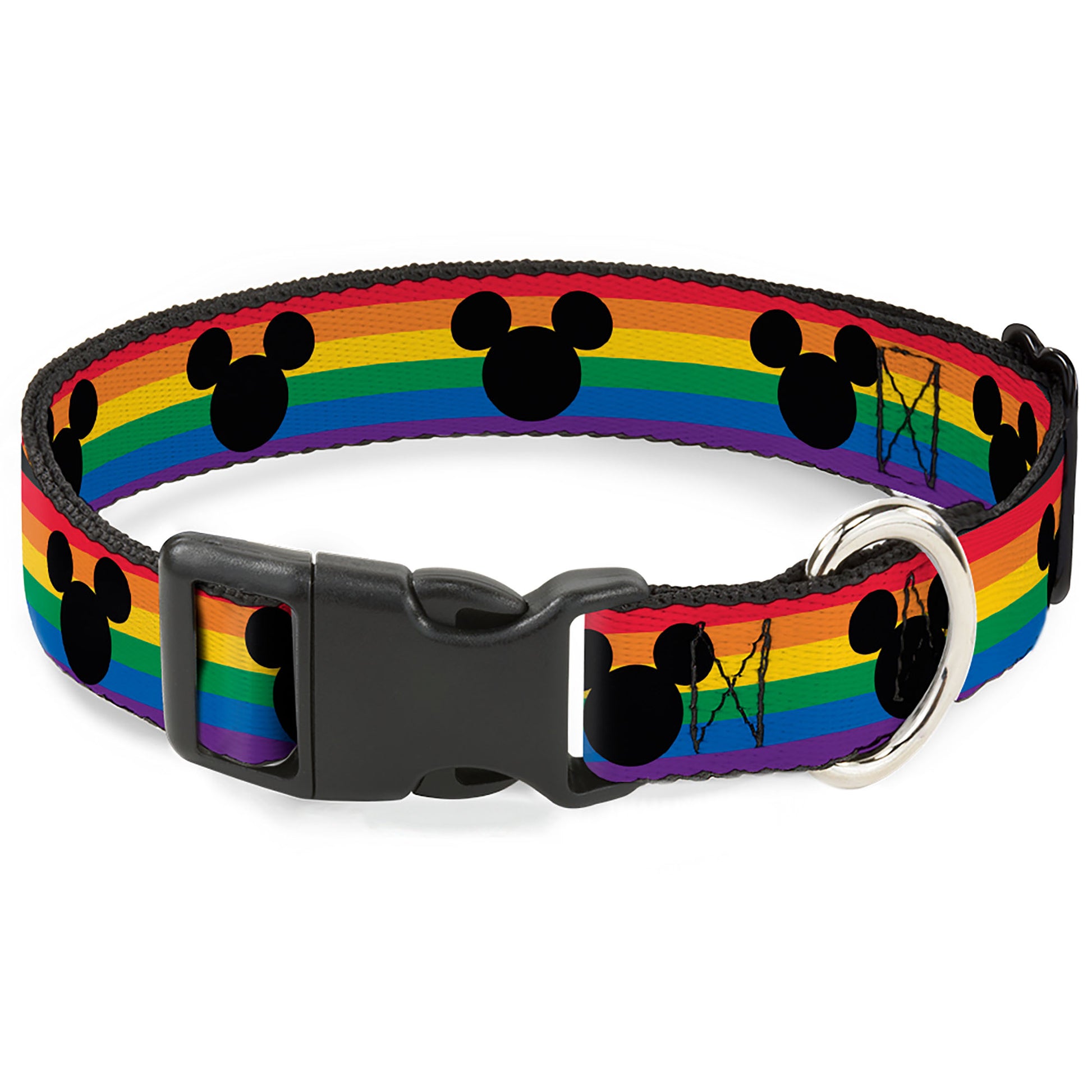 Plastic Clip Collar - Mickey Mouse Ears Icon Rainbow Pride Flag Plastic Clip Collars Disney