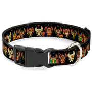 Plastic Clip Collar - Lilo and Stitch Halloween Stitch Dress Up Poses Black Plastic Clip Collars Disney
