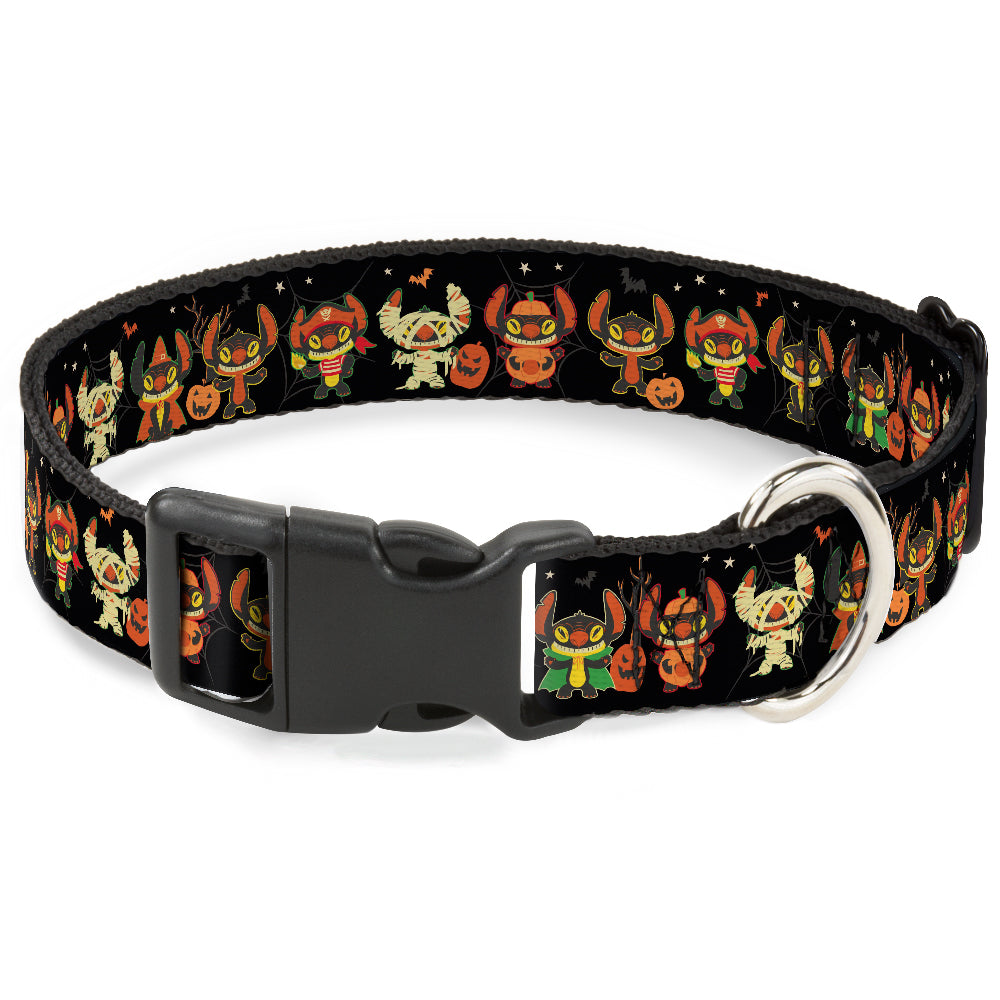 Plastic Clip Collar - Lilo and Stitch Halloween Stitch Dress Up Poses Black Plastic Clip Collars Disney