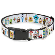 Plastic Clip Collar - Pixar Holiday Collection Nutcracker Characters Lineup/Stars White/Blues Plastic Clip Collars Disney