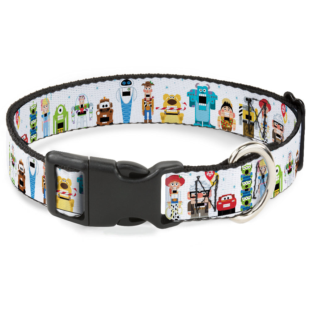 Plastic Clip Collar - Pixar Holiday Collection Nutcracker Characters Lineup/Stars White/Blues Plastic Clip Collars Disney