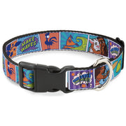 Plastic Clip Collar - Moana MAKE WAVES Scene Blocks Blues/Orange Plastic Clip Collars Disney