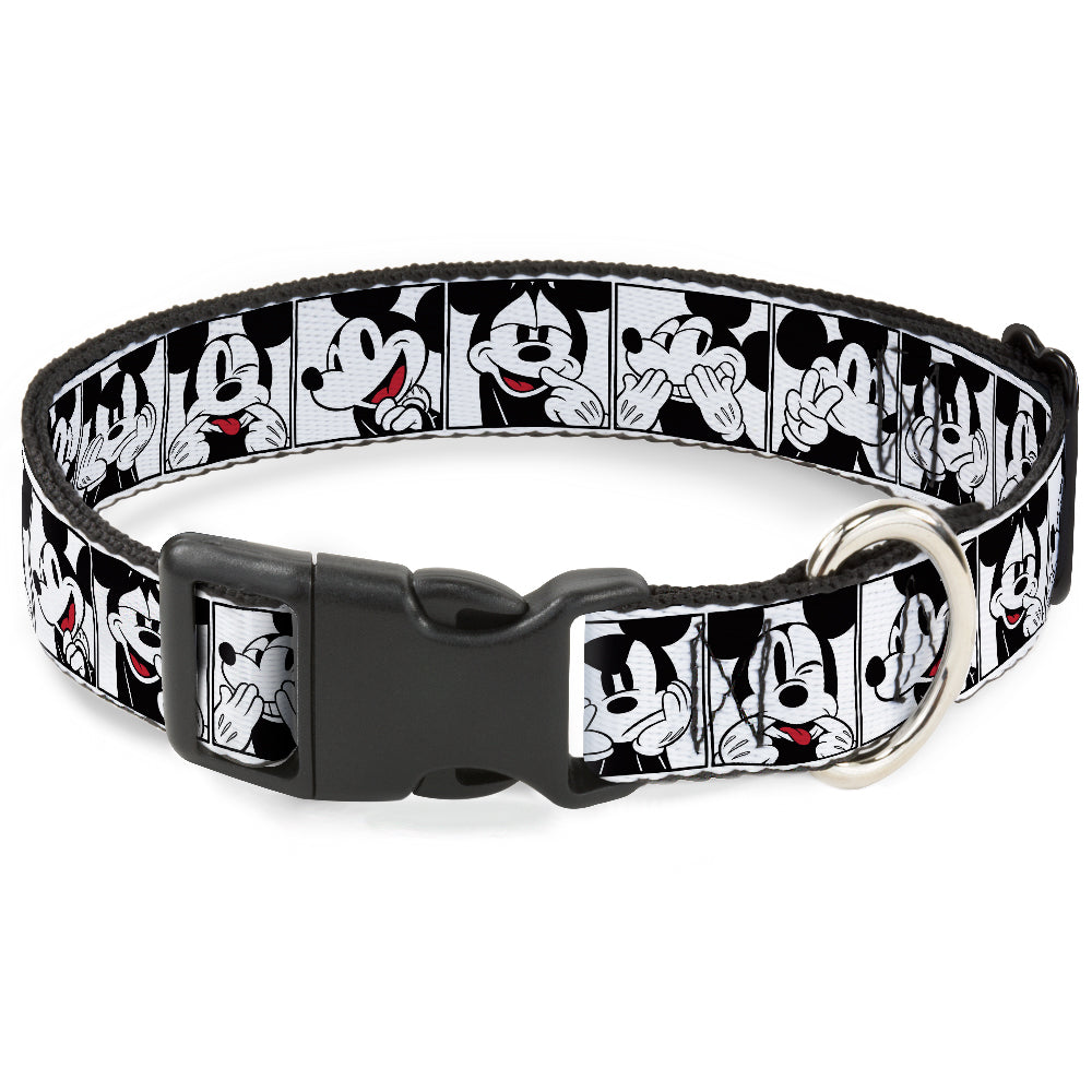 Plastic Clip Collar - Mickey Mouse Expression Blocks White/Black/Red Plastic Clip Collars Disney