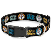 Plastic Clip Collar - CHIP & DALE Expression Bubbles Black/Multi Color Plastic Clip Collars Disney
