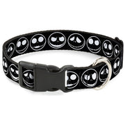 Plastic Clip Collar - The Nightmare Before Christmas Jack 5-Expressions Black/White Plastic Clip Collars Disney