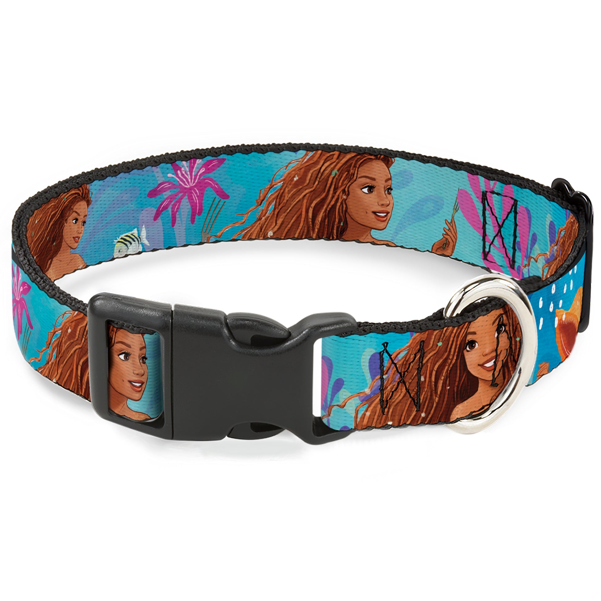 Plastic Clip Collar - The Little Mermaid Live Action Ariel Under the Sea Poses Blues Plastic Clip Collars Disney