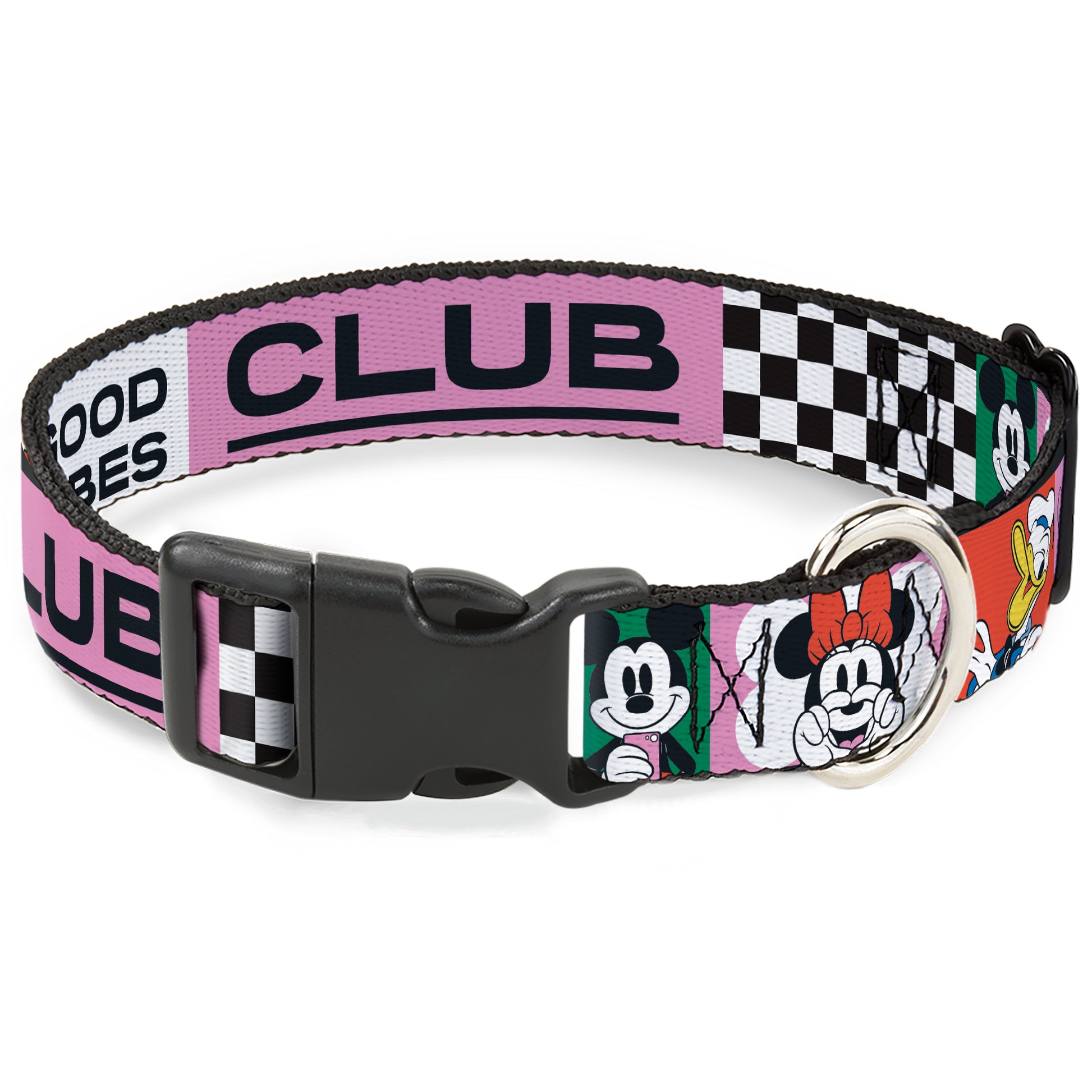 Plastic Clip Collar - Sensational Six GOOD VIBES CLUB Pose Blocks Multi Color Plastic Clip Collars Disney