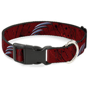 Plastic Clip Collar - A NIGHTMARE ON ELM STREET/Freddy's Hand Scratching Reds/Black/Gray Plastic Clip Collars A Nightmare on Elm Street