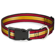 Plastic Clip Collar - The Flash Stripe Burgundy/Gold Plastic Clip Collars DC Comics