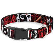 Plastic Clip Collar - FRIDAY THE 13th/Jason Mask4/Axe Blood Splatter Black/Red/White Plastic Clip Collars Friday the 13th